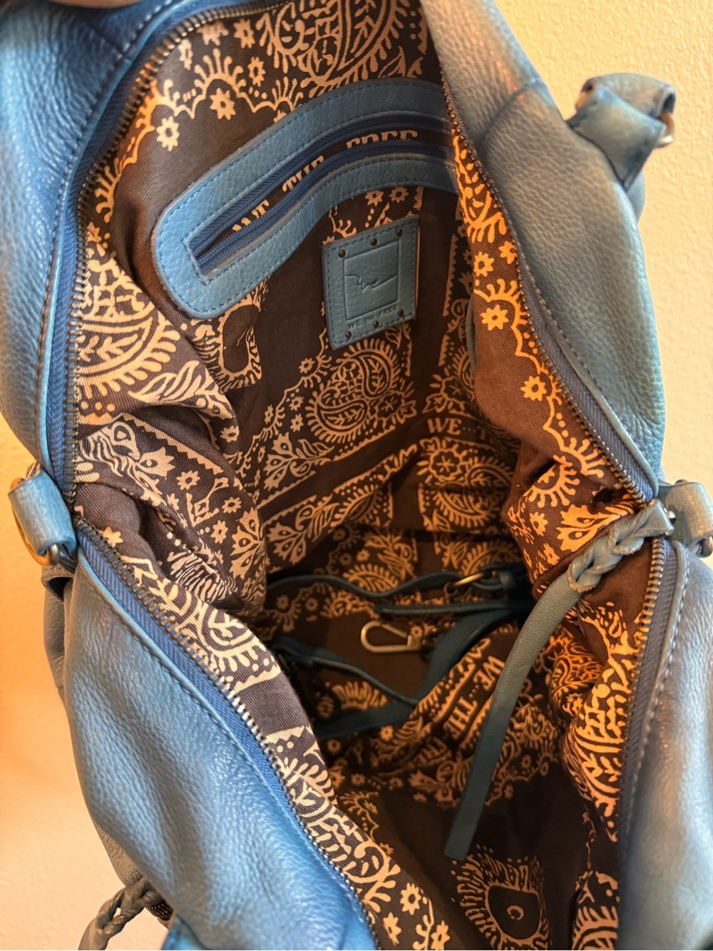 We The Free Emerson Blue Genuine Leather Shoulder & Crossbody - Picture 5 of 14